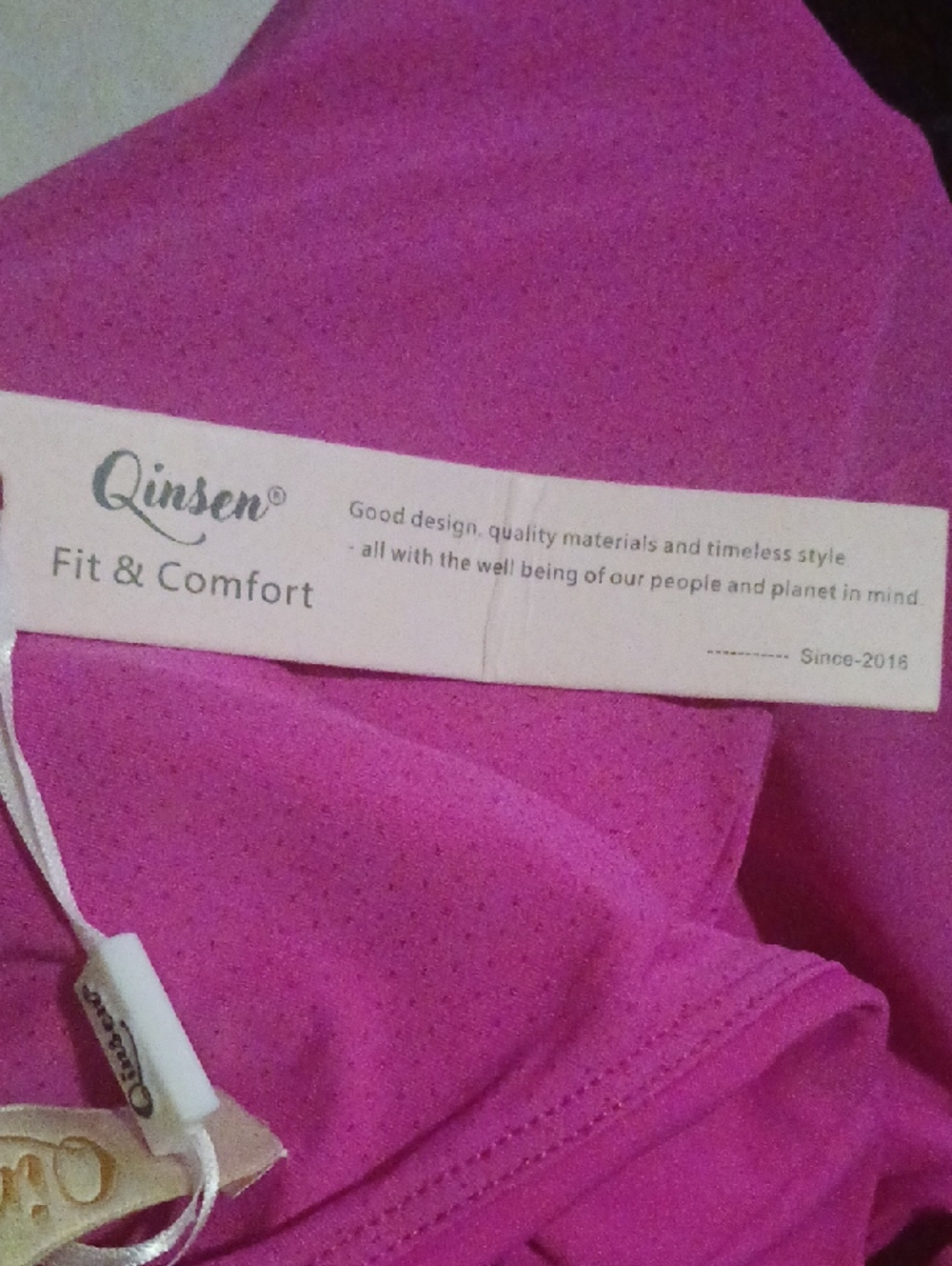 Qinsen Sleeveless Square-Neck FitnessTank Mini dress in Bright Pink Sixe Xl - Picture 6 of 7